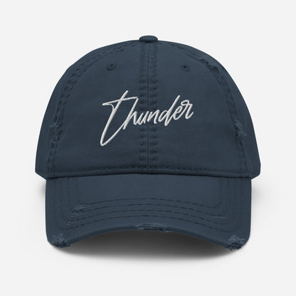 Thunder Script - Distressed Dad Hat