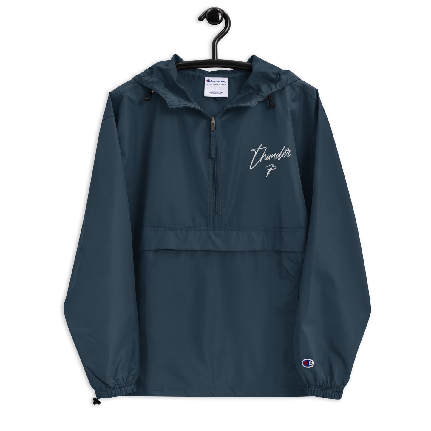 Thunder Script - Embroidered Champion Packable Jacket
