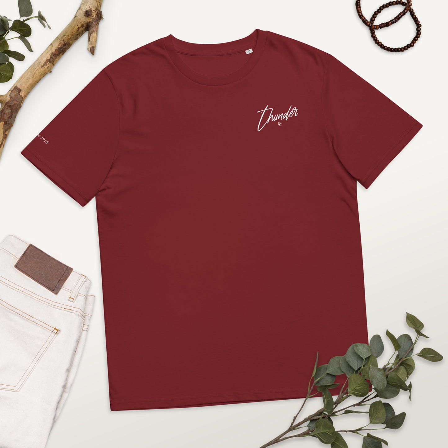 Thunder Script (Dark Colors) - Unisex organic cotton t-shirt