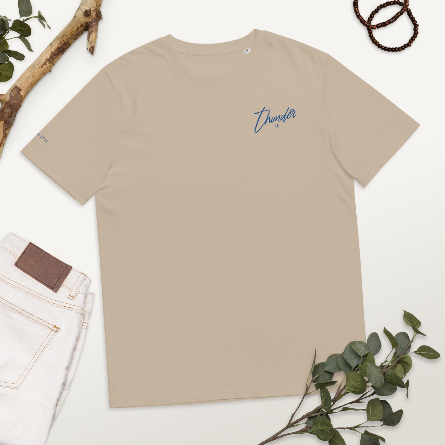 Thunder Script (Light Colors) - Unisex organic cotton t-shirt