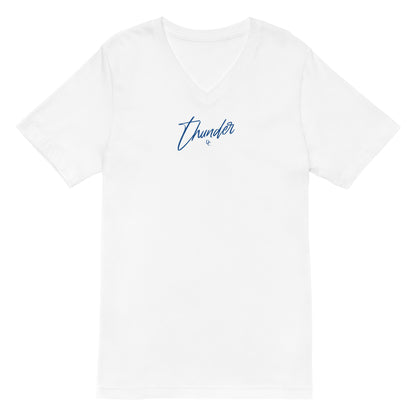 Thunder Script - Unisex Short Sleeve V-Neck T-Shirt